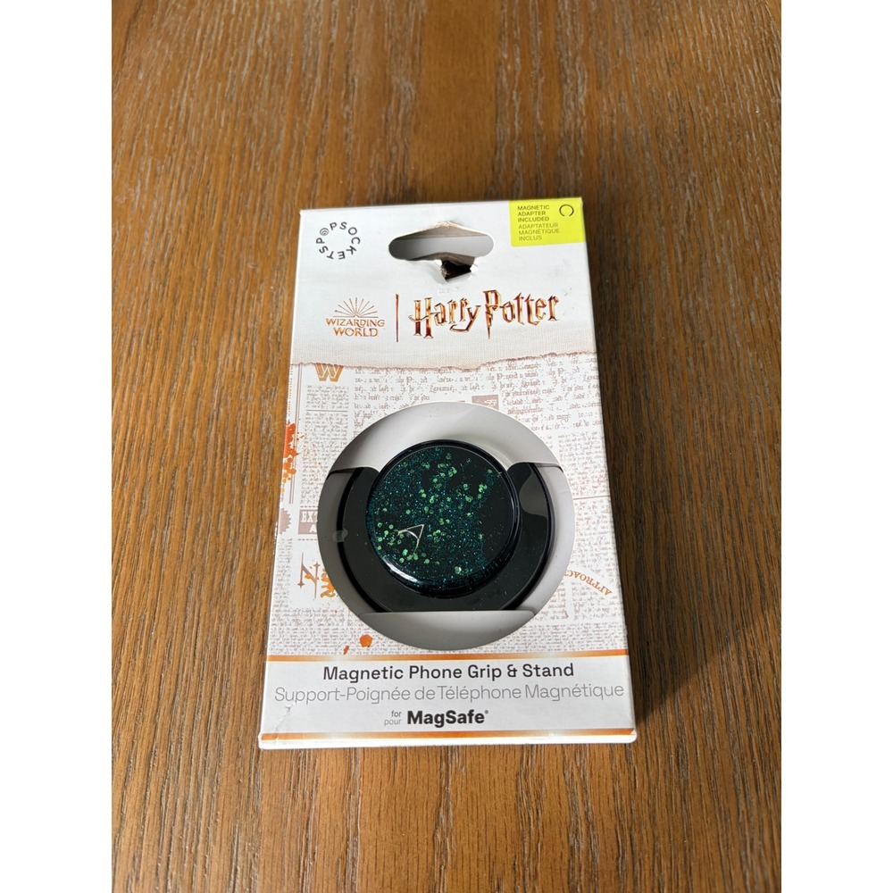 PopSockets Harry Potter Slytherin MagSafe Magnetic Phone Grip Stand Green Glittr